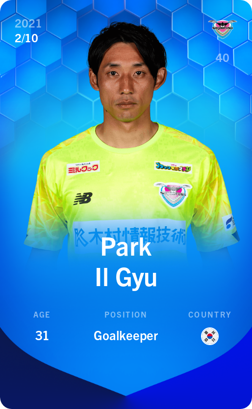 Sorare - Sorare Official - Park Il Gyu 2021-22 • Super Rare 2/10 - NFT # 18027952268752130763281905723708455529352970432227241522932035039811770097043
