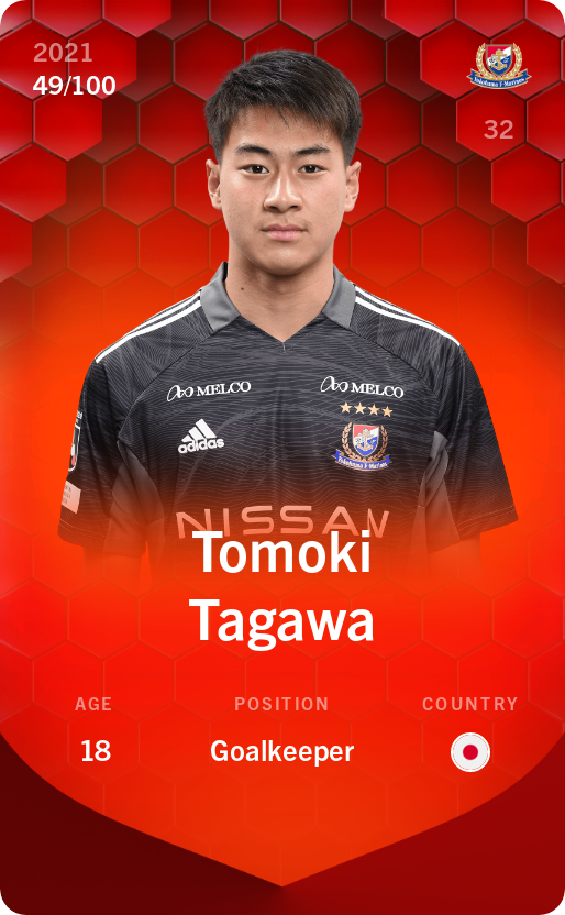 Sorare - Sorare Official - Tomoki Tagawa 2021-22 • Rare 49/100 - NFT # 58077746528234504222616756421423934539047344814750187768251437691712565573648