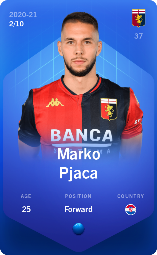 Sorare - Sorare Official - Marko Pjaca 2020-21 • Super Rare 2/10 - NFT # 29273188583081661844101829440629251285360688081407018258983906455125777828534