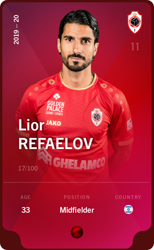 Sorare - Sorare Official - Lior Refaelov 2019-20 • Rare 17/100 - NFT # 10721206573594382152352949256557956961247804222912847584473009224685638920999