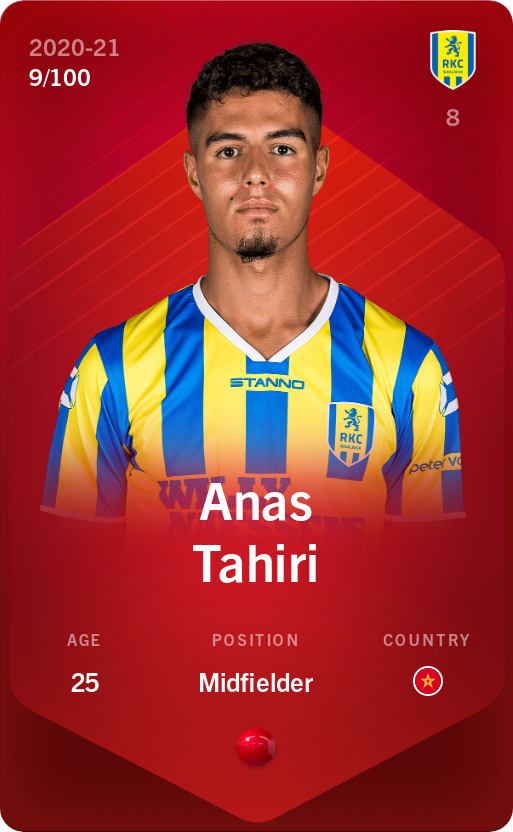 Sorare - Sorare Official - Anas Tahiri 2020-21 • Rare 9/100 - NFT # 66997743209887702186071345449629221841777029683890953466915093198947533106211