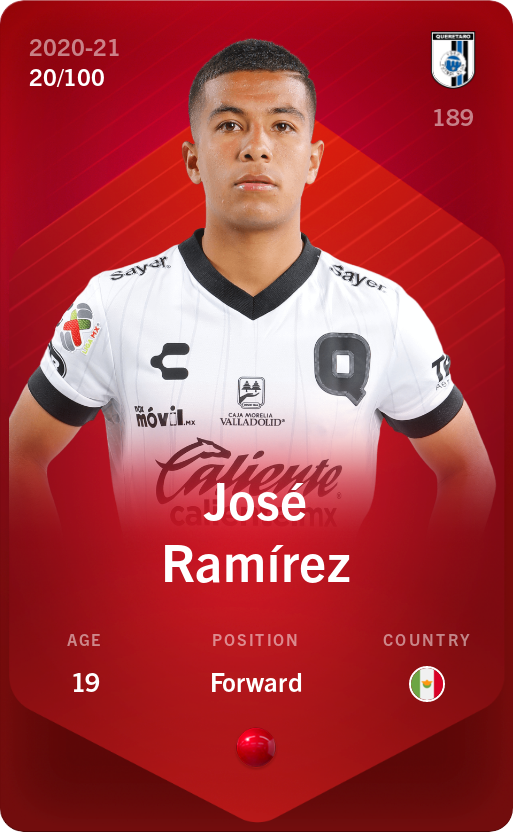 Sorare - Sorare Official - José Ramírez 2020-21 • Rare 20/100 - NFT # 22726970658125082309574237396581307585224509701084732387858828753661729103293