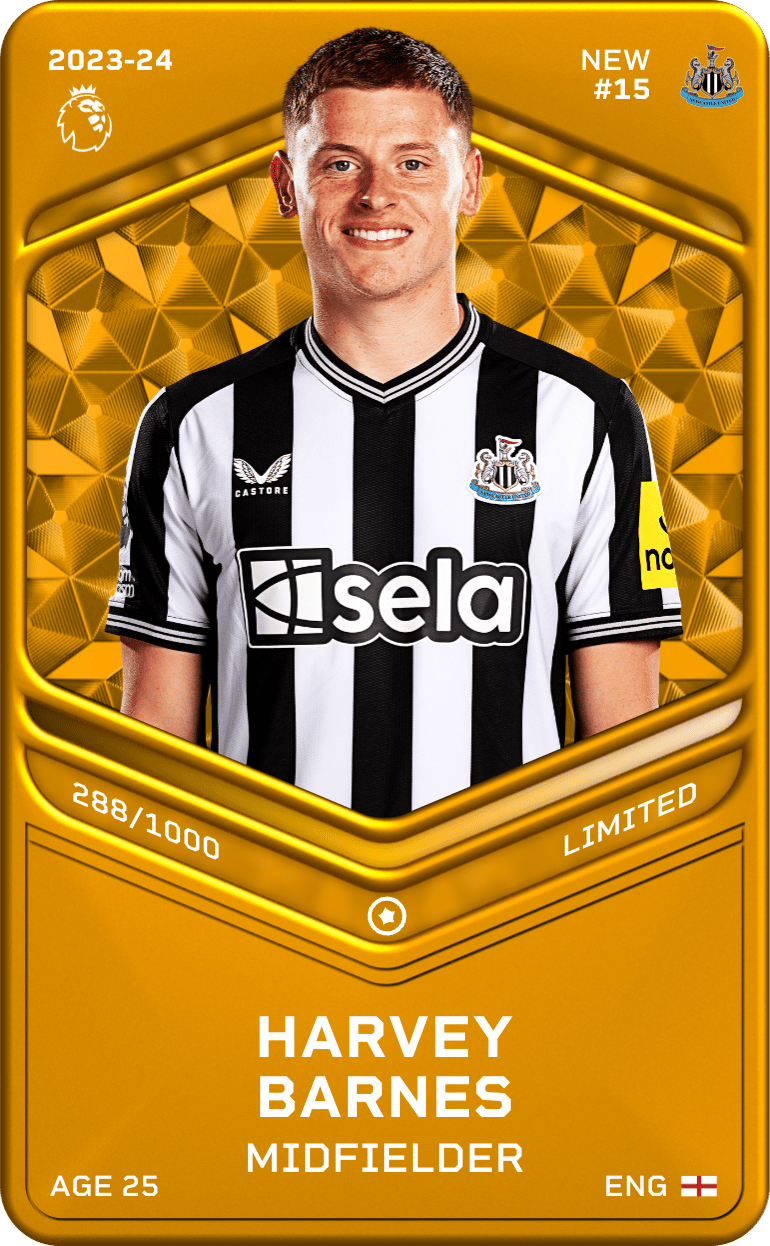 Harvey Barnes 2023-24 • Limited 288/1000