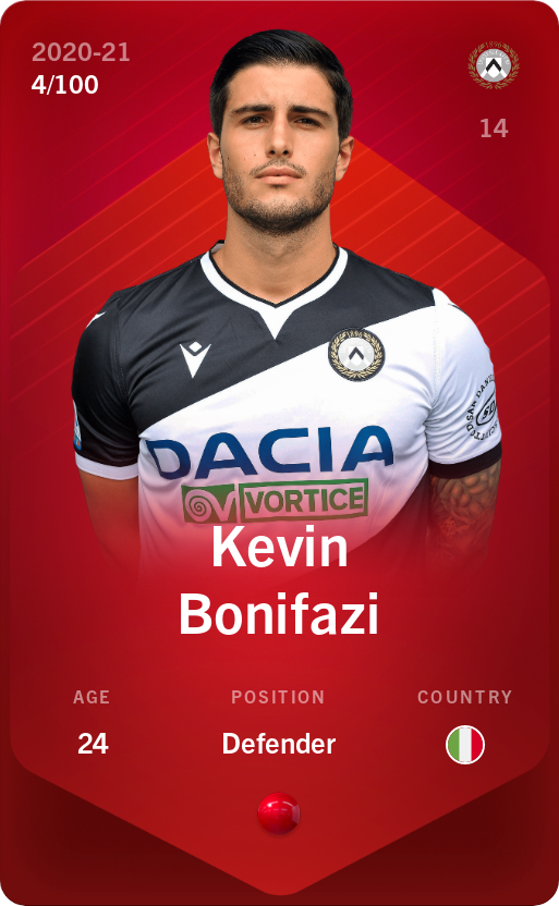 Sorare - Sorare Official - Kevin Bonifazi 2020-21 • Rare 4/100 - NFT # 45371095257979051823158142229554894784175215629295683931648503973699245754518