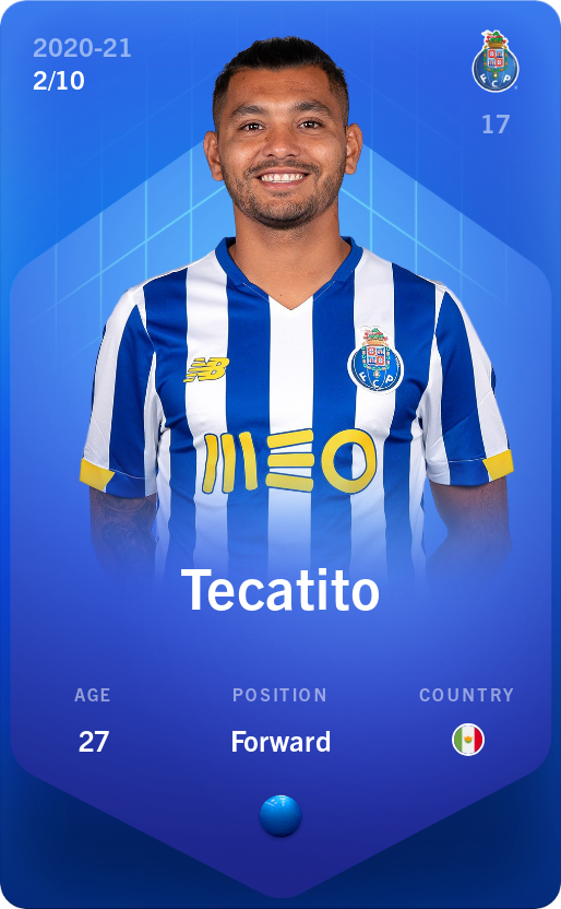 Sorare - Sorare Official - Tecatito 2020-21 • Super Rare 2/10 - NFT # 97112312106570596896350442397112679241607693258928575136058966474336936927775
