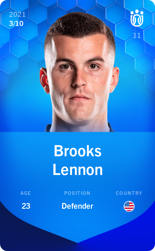 Sorare - Sorare Official - Brooks Lennon 2021-22 • Super Rare 3/10 - NFT # 52879324703870704400781328836221507869521673742547201530048992894710280234270