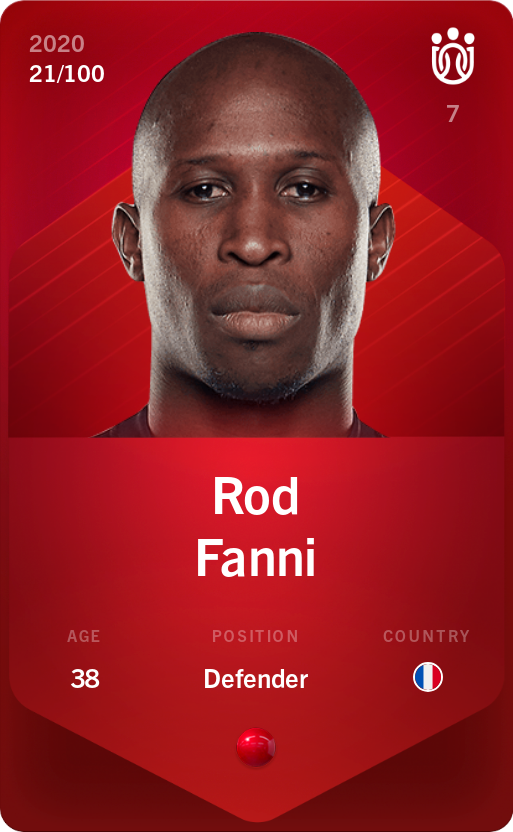 Sorare - Sorare Official - Rod Fanni 2020-21 • Rare 21/100 - NFT # 96968574316113961185523210897472314346366528508781857341191818316124822332673