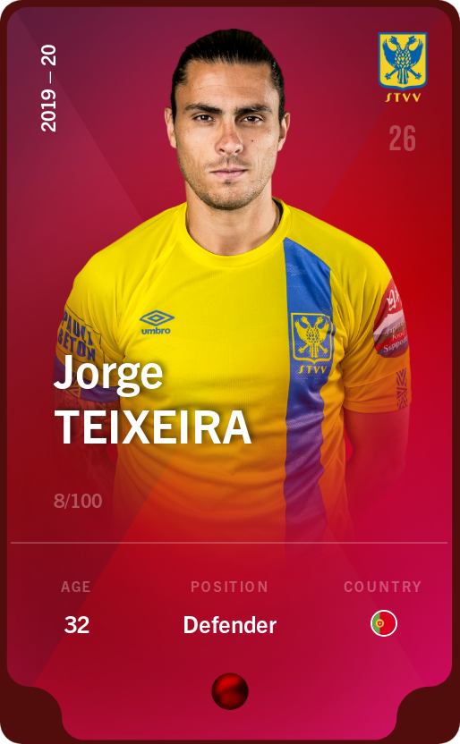 Sorare - Sorare Official - Jorge Teixeira 2019-20 • Rare 8/100 - NFT # 73274210199737880638067839733470590561383464905701266203948211734367461399832