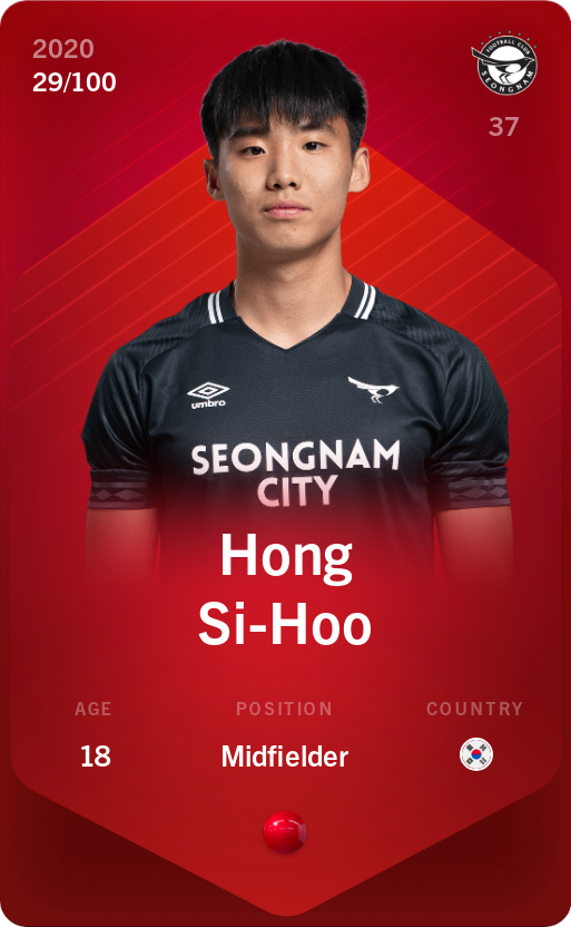 Sorare - Sorare Official - Hong Si-Hoo 2020-21 • Rare 29/100 - NFT # 41372800825451700494063100304264479723824606223124501831831442923027091455579