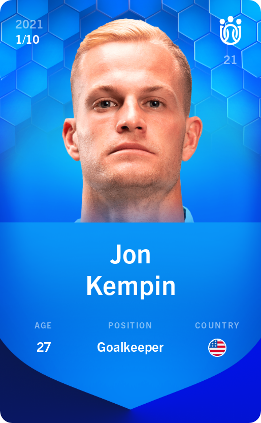Sorare - Sorare Official - Jon Kempin 2021-22 • Super Rare 1/10 - NFT # 58501600677400073649437619384482118080978427395351414372555244619997720307137