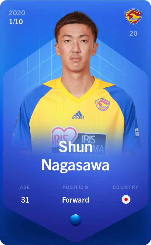 Sorare - Sorare Official - Shun Nagasawa 2020-21 • Super Rare 1/10 - NFT # 82520711281836893635225507306816456308393002307453038583548934099733234975854