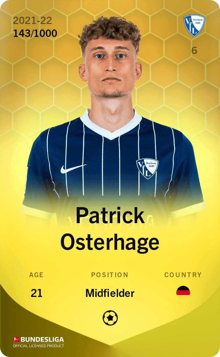 Patrick Osterhage 2021-22 • Limited 143/1000