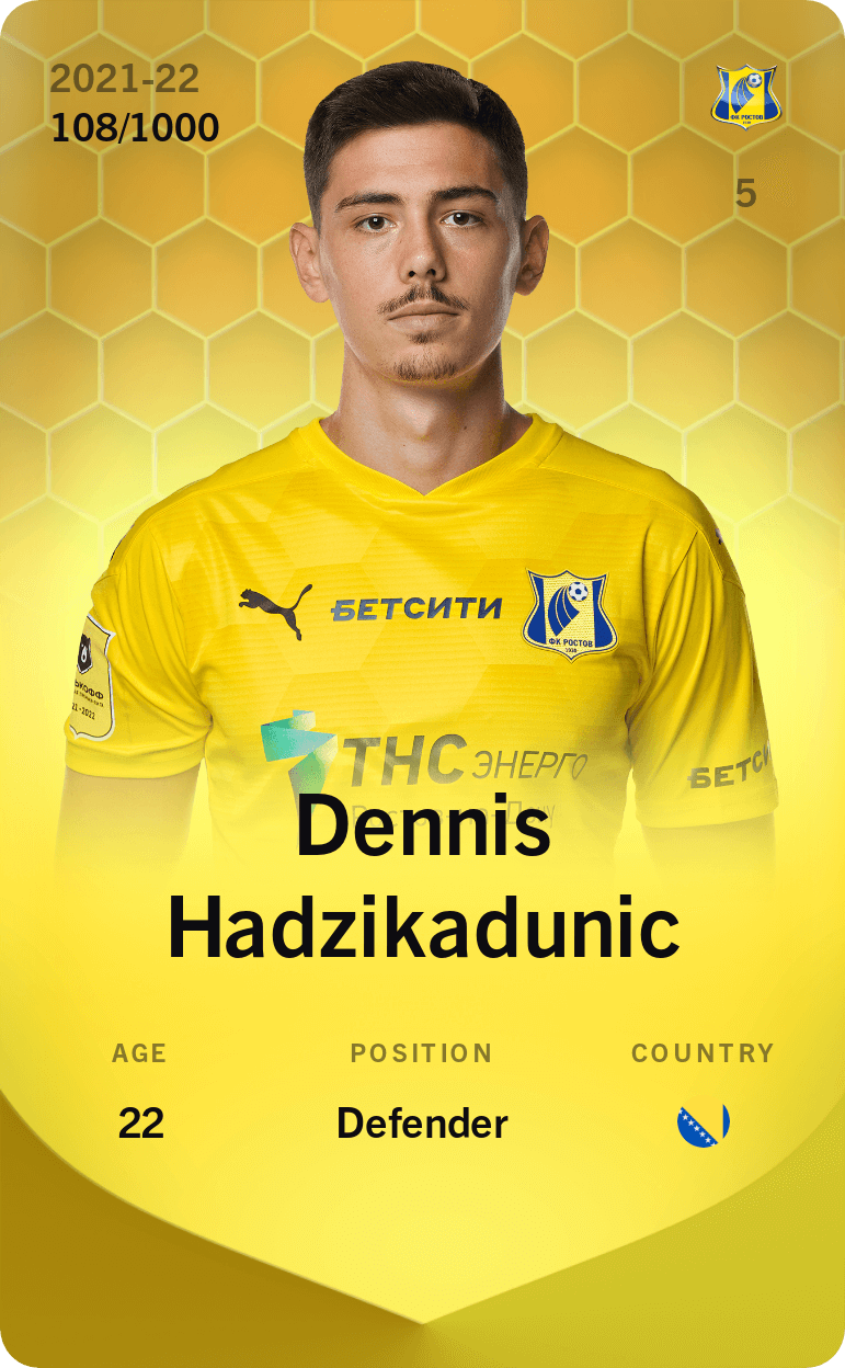 Dennis Hadzikadunic 2021-22 • Limited 108/1000