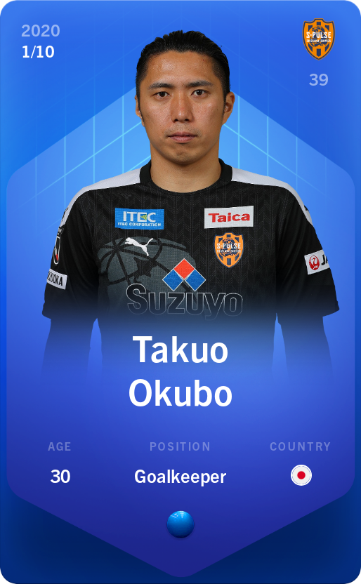 Sorare - Sorare Official - Takuo Okubo 2020-21 • Super Rare 1/10 - NFT # 69310310104540036666832525575675248983962369384901472001250834814475911411250