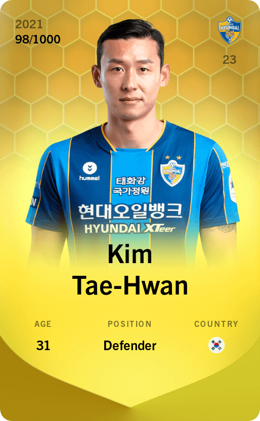 Kim Tae-Hwan 2021-22 • Limited 98/1000