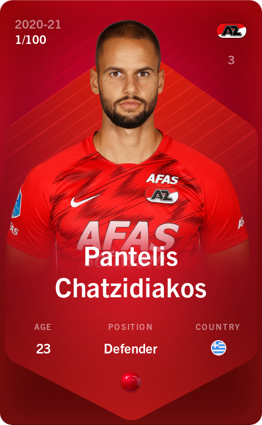 Sorare - Sorare Official - Pantelis Chatzidiakos 2020-21 • Rare 1/100 - NFT # 87566848714324407457589707891091245684303241056919208759108434642375551660338