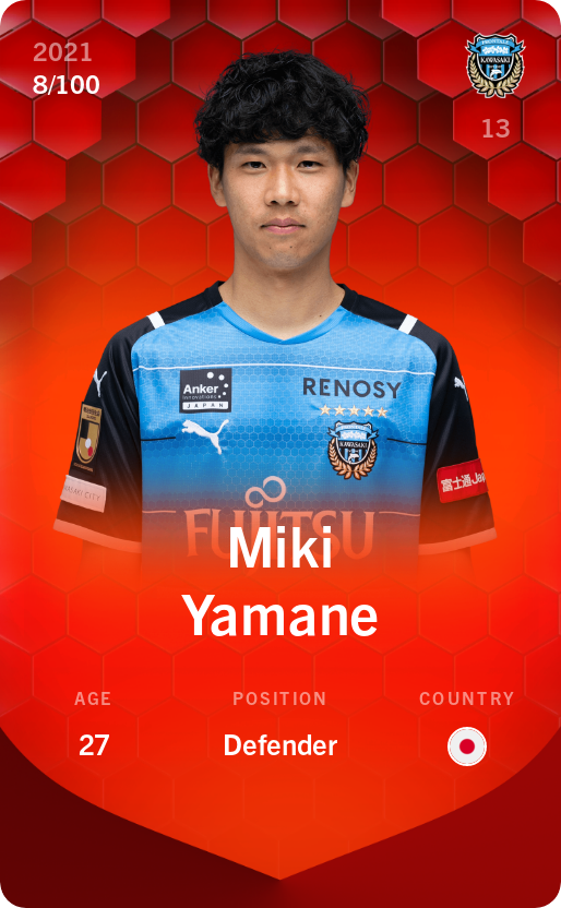 Sorare - Sorare Official - Miki Yamane 2021-22 • Rare 8/100 - NFT # 109355964215492263130002157699911144137103804269438270325967952059387222783309