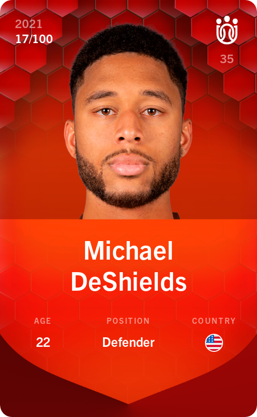 Sorare - Sorare Official - Michael DeShields 2021-22 • Rare 17/100 - NFT # 5679429913261922664107694917641560598197887002831639150707970514629998115252