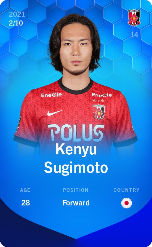 Sorare - Sorare Official - Kenyu Sugimoto 2021-22 • Super Rare 2/10 - NFT # 107200145541003325333328734546436684744197786176786479649958192596759409627907