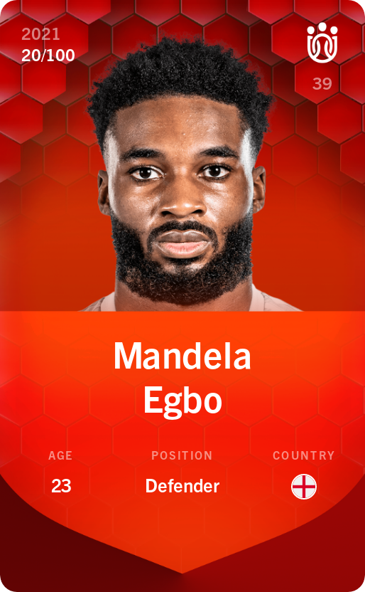Sorare - Sorare Official - Mandela Egbo 2021-22 • Rare 20/100 - NFT # 18817042139446978124141565551671667138519629406355794887132115091361403509944