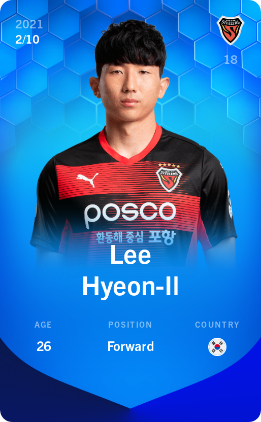 Sorare - Sorare Official - Lee Hyeon-Il 2021-22 • Super Rare 2/10 - NFT # 24016805385766901425584052442256711502985703615950815288118132941257086353709