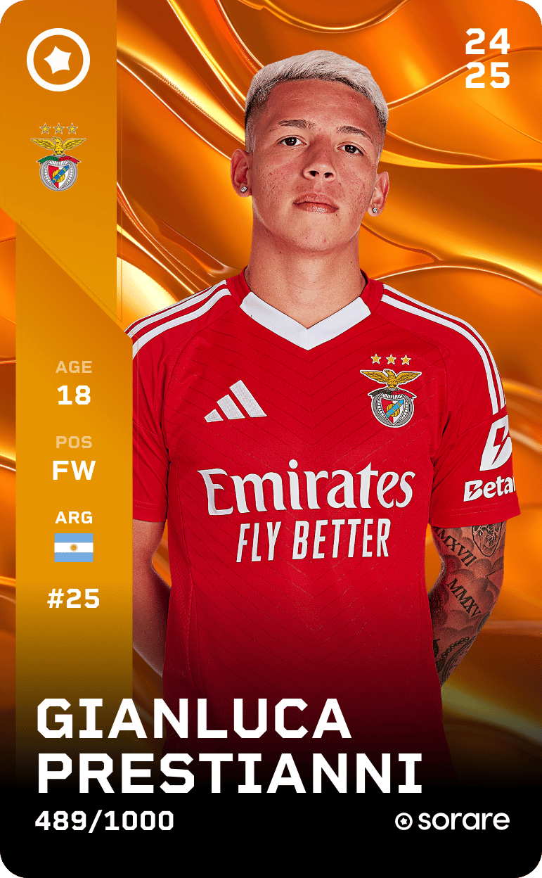 Gianluca Prestianni 2024-25 • Limited 489/1000