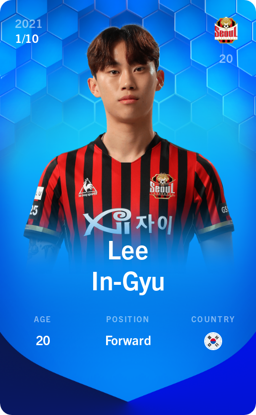 Sorare - Sorare Official - Lee In-Gyu 2021-22 • Super Rare 1/10 - NFT # 5119014676431966339186305282418241785722953864114140023692075627100992710099