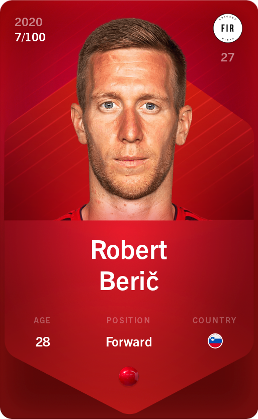 Sorare - Sorare Official - Robert Berič 2020-21 • Rare 7/100 - NFT # 112774417279416085149118645213795179935703440392945882876539783334469286992167