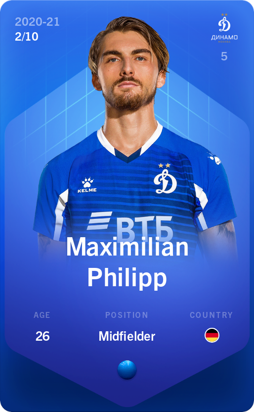 Sorare - Sorare Official - Maximilian Philipp 2020-21 • Super Rare 2/10 - NFT # 17140431908456342291099919123221996122964297821181408201652959012417220691325