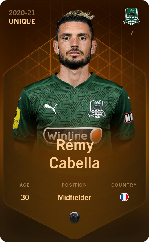 Sorare - Sorare Official - Rémy Cabella 2020-21 • Unique - NFT # 98435367227779157800963301868471733114767175984777447280036117931867517819004