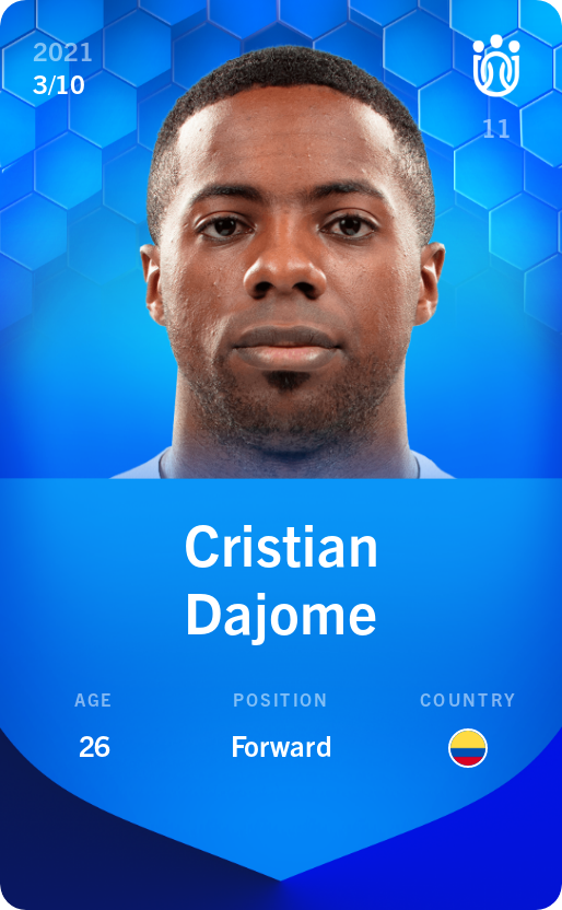 Sorare - Sorare Official - Cristian Dajome 2021-22 • Super Rare 3/10 - NFT # 9716577419920871768030106025644302349995396003828435009373953395202243794537