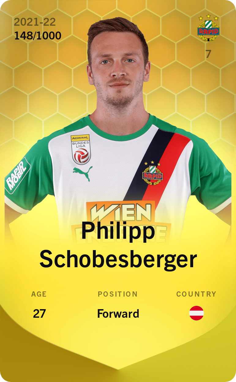 Sorare - Sorare Official - Philipp Schobesberger 2021-22 • Limited 148/1000 - NFT # 20326314361685162004157733435730858923329516925915553598551216955302423374814