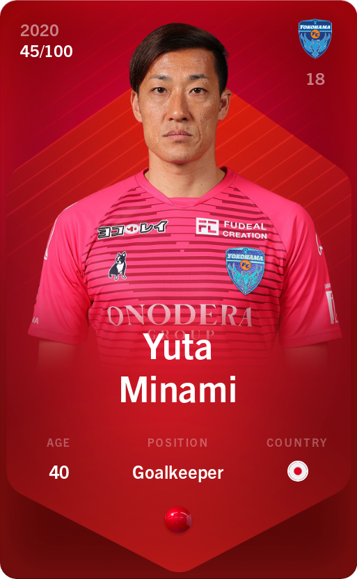 Sorare - Sorare Official - Yuta Minami 2020-21 • Rare 45/100 - NFT # 21651957897412398017313356198773831874017036667331284083558322723928663933924