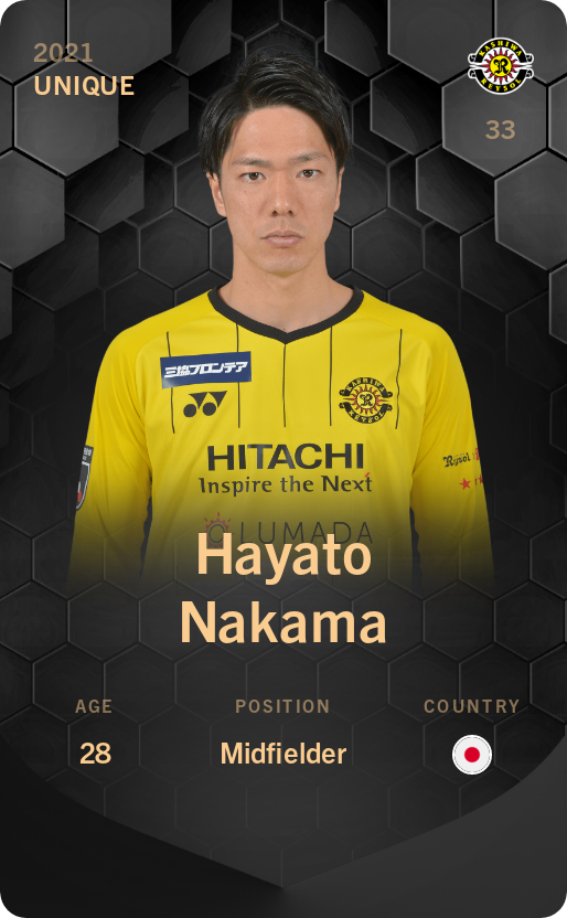 Sorare - Sorare Official - Hayato Nakama 2021-22 • Unique - NFT # 33458204243627402856894343693181257032793794606585885935504770858596393490762