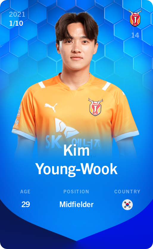 Sorare - Sorare Official - Kim Young-Wook 2021-22 • Super Rare 1/10 - NFT # 51255454892149272282854985033828985801864537989206494565970284213804069637249