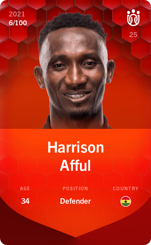 Sorare - Sorare Official - Harrison Afful 2021-22 • Rare 6/100 - NFT # 13713151867532896185564859759543857090652268936506141512061663905527899720158