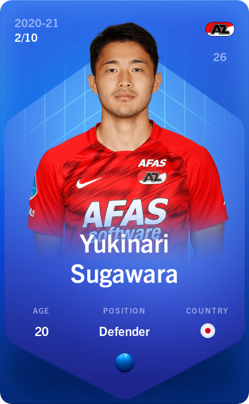 Sorare - Sorare Official - Yukinari Sugawara 2020-21 • Super Rare 2/10 - NFT # 106980992207941577083543770769447309319908029843149039565534581086474084645681