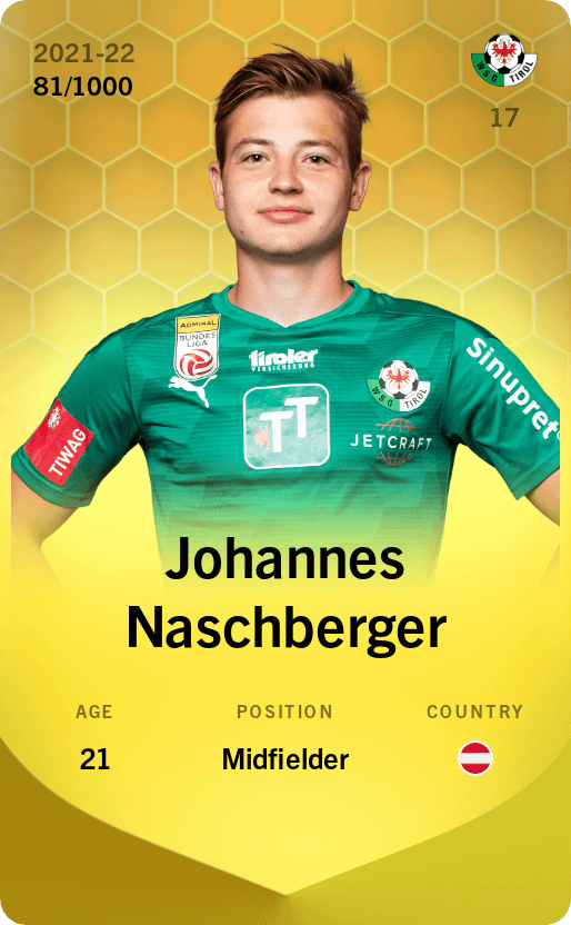 Johannes Naschberger 2021-22 • Limited 81/1000