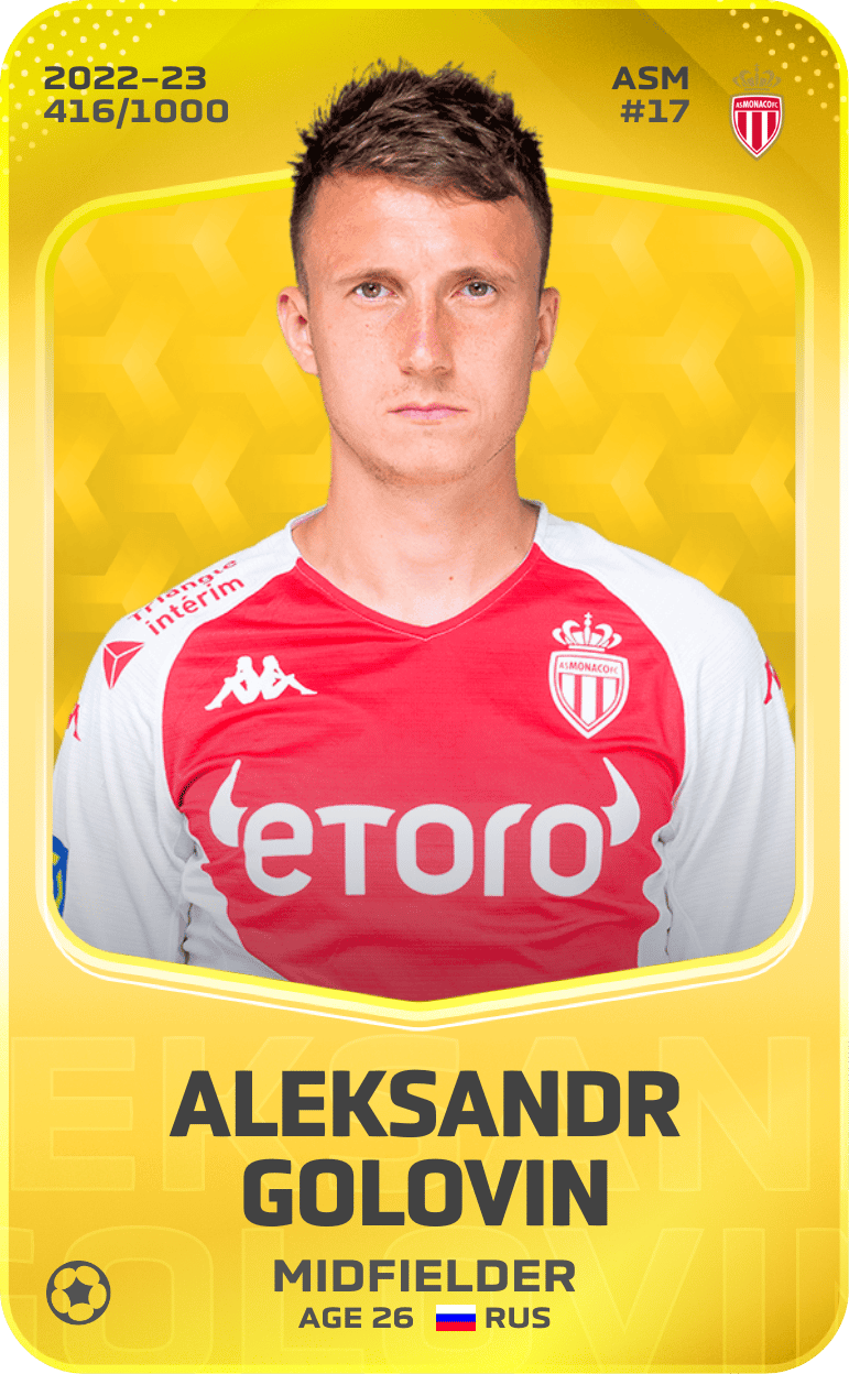 Aleksandr Golovin 2022-23 • Limited 416/1000