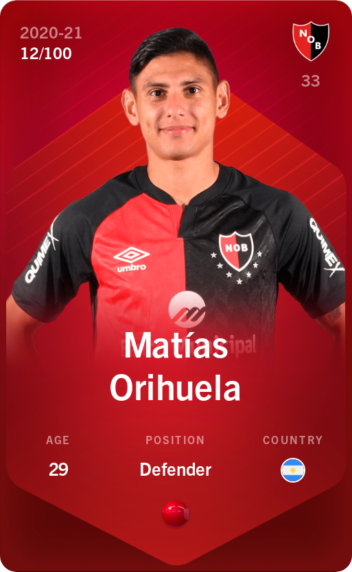 Sorare - Sorare Official - Matías Orihuela 2020-21 • Rare 12/100 - NFT # 78319248863045446230845975485291134526748061087901076310086534758857154530796