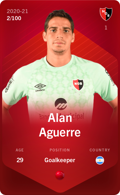 Sorare - Sorare Official - Alan Aguerre 2020-21 • Rare 2/100 - NFT # 40064870007301913840095886352633180579704831285684948476415688183271591587938