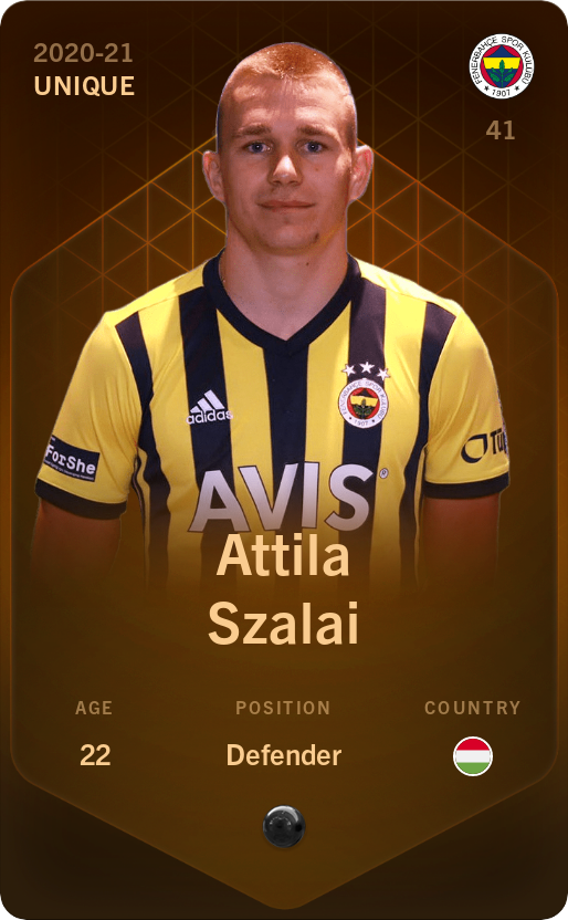 Sorare - Sorare Official - Attila Szalai 2020-21 • Unique - NFT # 2210841755728744254022406065208702859408372615270526569220029117882193947069