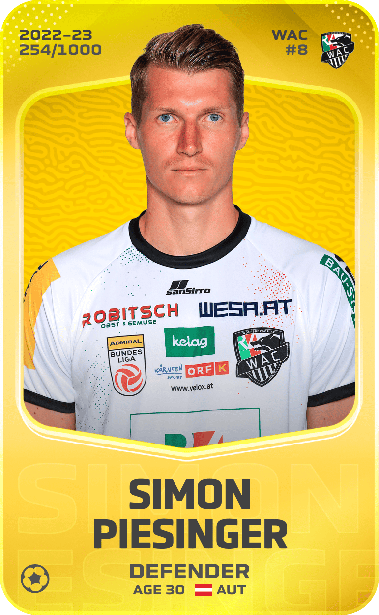 Simon Piesinger 2022-23 • Limited 254/1000