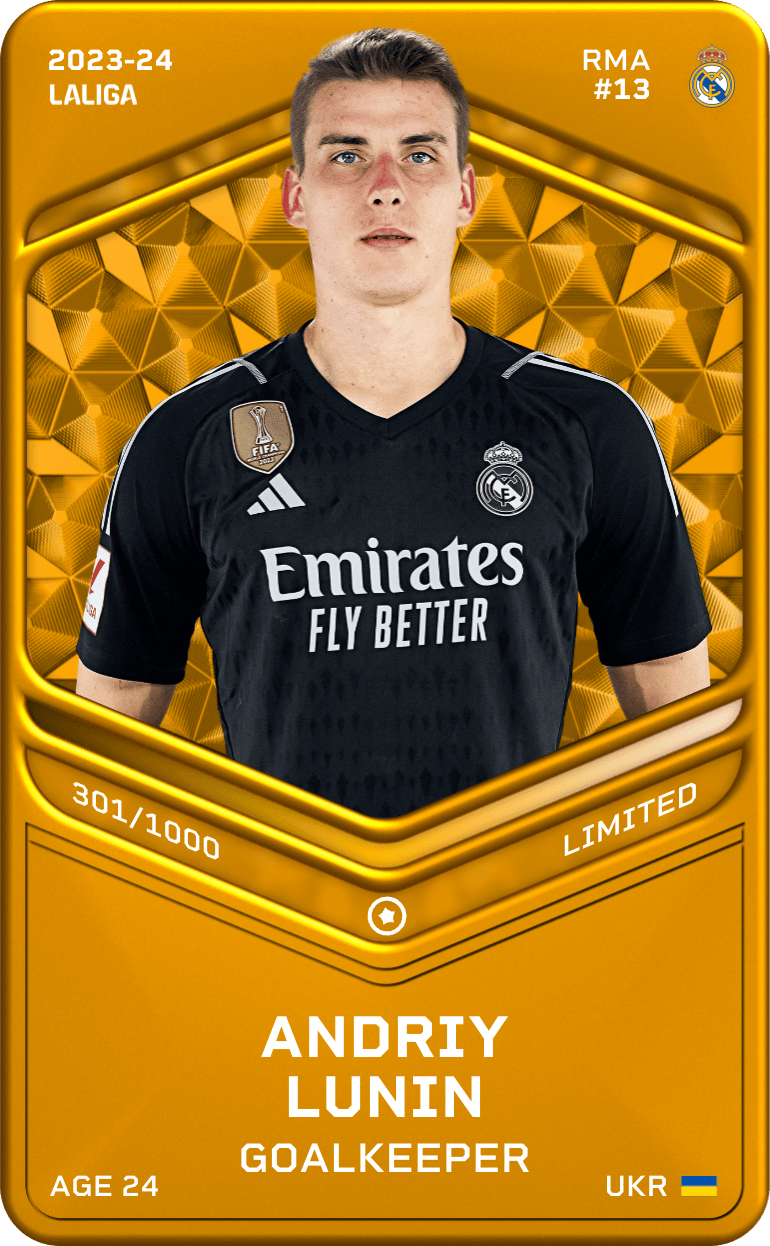 Andriy Lunin 2023-24 • Limited 301/1000