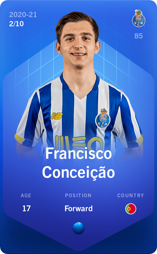 Sorare - Sorare Official - Francisco Conceição 2020-21 • Super Rare 2/10 - NFT # 25102516739032343326101208326095753219347400900686181474616395707708559893389