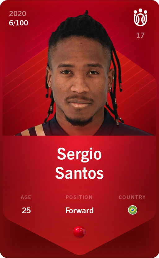 Sorare - Sorare Official - Sergio Santos 2020-21 • Rare 6/100 - NFT # 110064498239839733017105397734481727370626032352419288526520417913831024682665