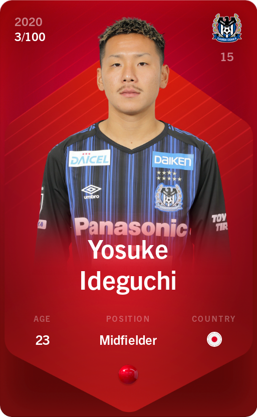 Sorare - Sorare Official - Yosuke Ideguchi 2020-21 • Rare 3/100 - NFT # 33941243491024691606357213435761416144194919831869798415793921937149598691220