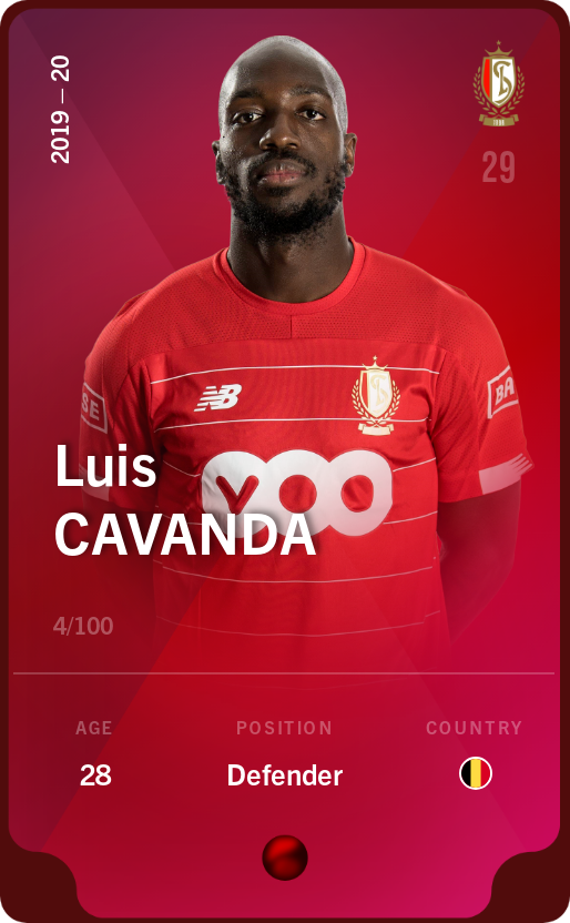 Sorare - Sorare Official - Luis Cavanda 2019-20 • Rare 4/100 - NFT # 29446447926087317521926846316046027212351499031158238567875361199598032433358