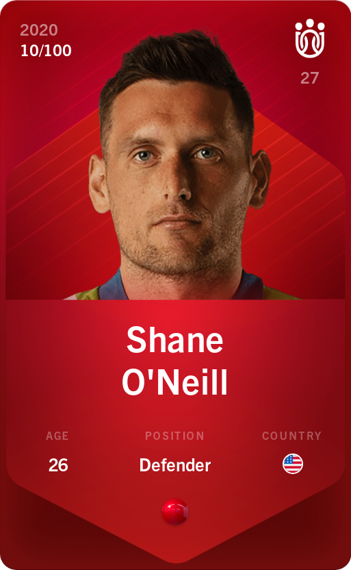 Sorare - Sorare Official - Shane O'Neill 2020-21 • Rare 10/100 - NFT # 61527847621429191757812303642795760909988486261828325568101616819086008486596