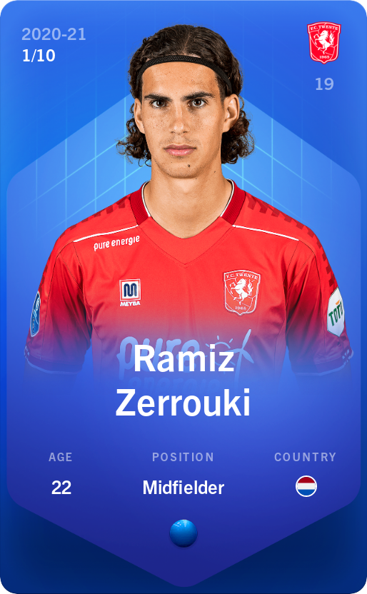 Sorare - Sorare Official - Ramiz Zerrouki 2020-21 • Super Rare 1/10 - NFT # 77085969090812796810139306428647660875223968903114026439424443902601735077404